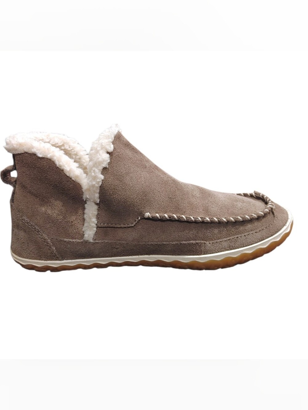 L.L. Bean Taupe Gray Suede Mountain Boot Moccasin Slippers Women's Size 9 - Picture 2 of 9